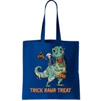 Halloween Trex Tgiftrex Trick Rawr Treat Funny Dinosaur Mummy Gift Tote Bag