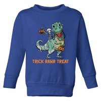 Halloween Trex Tgiftrex Trick Rawr Treat Funny Dinosaur Mummy Gift Toddler Sweatshirt