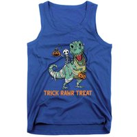 Halloween Trex Tgiftrex Trick Rawr Treat Funny Dinosaur Mummy Gift Tank Top