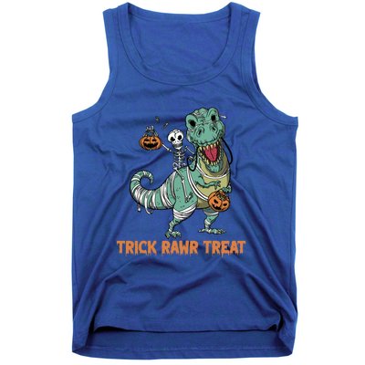 Halloween Trex Tgiftrex Trick Rawr Treat Funny Dinosaur Mummy Gift Tank Top