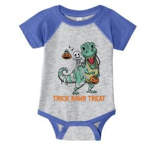 Halloween Trex Tgiftrex Trick Rawr Treat Funny Dinosaur Mummy Gift Infant Baby Jersey Bodysuit