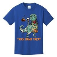 Halloween Trex Tgiftrex Trick Rawr Treat Funny Dinosaur Mummy Gift Kids T-Shirt