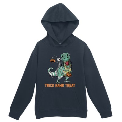 Halloween Trex Tgiftrex Trick Rawr Treat Funny Dinosaur Mummy Gift Urban Pullover Hoodie