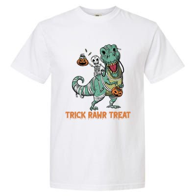 Halloween Trex Tgiftrex Trick Rawr Treat Funny Dinosaur Mummy Gift Garment-Dyed Heavyweight T-Shirt