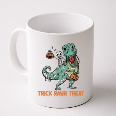 Halloween Trex Tgiftrex Trick Rawr Treat Funny Dinosaur Mummy Gift Coffee Mug