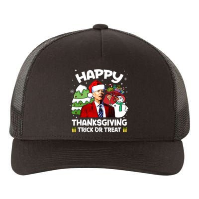 Happy Thanksgiving Trick Or Treat Joe Biden Santa Christmas Yupoong Adult 5-Panel Trucker Hat