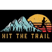 Hit The Trail Runner Retro Style Vintage Running Bumper Sticker