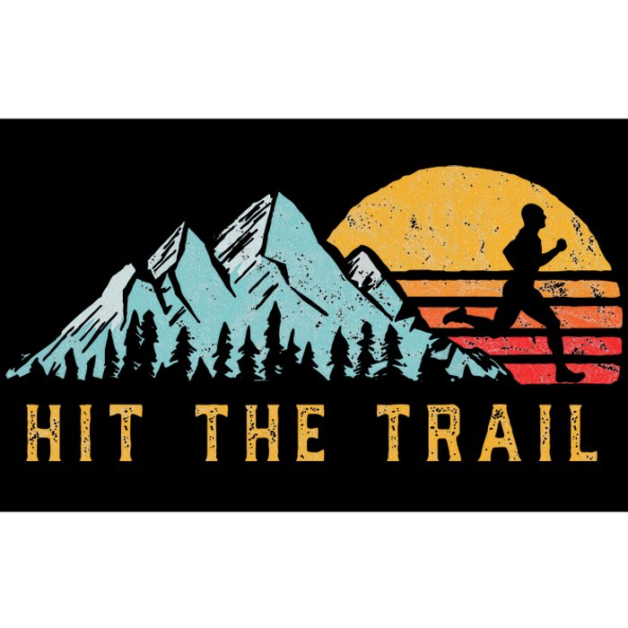 Hit The Trail Runner Retro Style Vintage Running Bumper Sticker