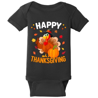 Happy Thanksgiving Turkey Day Autumn Fall Family Baby Bodysuit