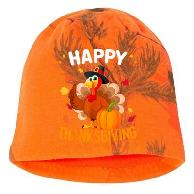 Happy Thanksgiving Turkey Day Autumn Fall Family Kati - Camo Knit Beanie