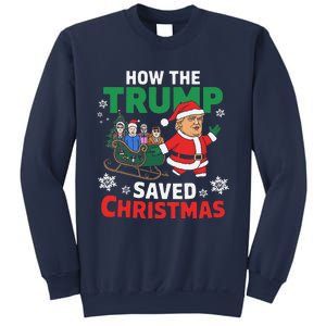 How The Trump Saved Christmas Funny Trump Christmas Sweatshirt