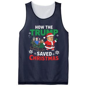 How The Trump Saved Christmas Funny Trump Christmas Mesh Reversible Basketball Jersey Tank