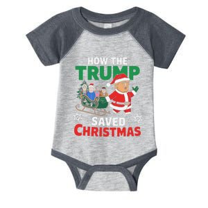 How The Trump Saved Christmas Funny Trump Christmas Infant Baby Jersey Bodysuit