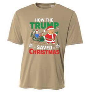 How The Trump Saved Christmas Funny Trump Christmas Cooling Performance Crew T-Shirt