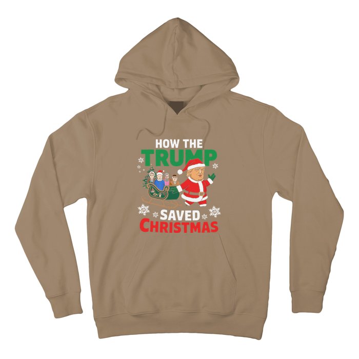 How The Trump Saved Christmas Funny Trump Christmas Hoodie