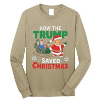 How The Trump Saved Christmas Funny Trump Christmas Long Sleeve Shirt