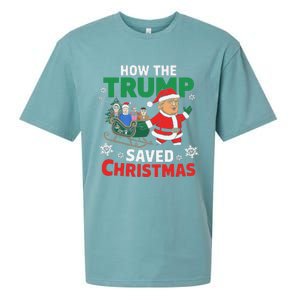 How The Trump Saved Christmas Funny Trump Christmas Sueded Cloud Jersey T-Shirt