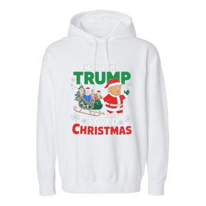 How The Trump Saved Christmas Funny Trump Christmas Garment-Dyed Fleece Hoodie