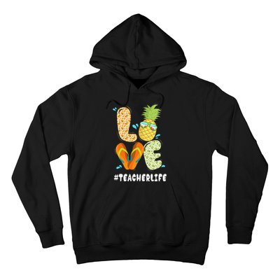 Hashtag TeacherLife Teacher Life Summer Pineapple Loves Hoodie