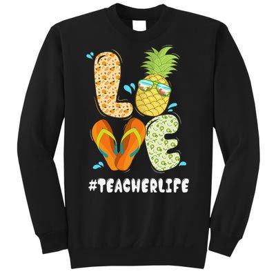 Hashtag TeacherLife Teacher Life Summer Pineapple Loves Sweatshirt