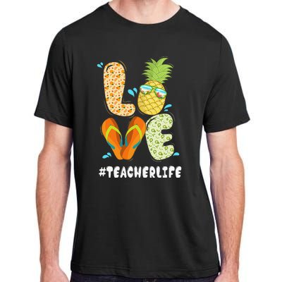 Hashtag TeacherLife Teacher Life Summer Pineapple Loves Adult ChromaSoft Performance T-Shirt