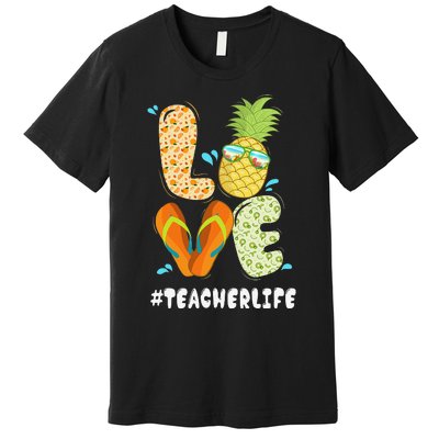 Hashtag TeacherLife Teacher Life Summer Pineapple Loves Premium T-Shirt