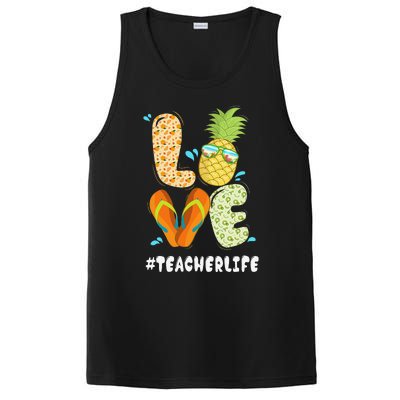 Hashtag TeacherLife Teacher Life Summer Pineapple Loves PosiCharge Competitor Tank