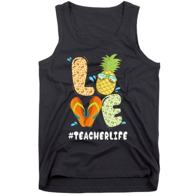 Hashtag TeacherLife Teacher Life Summer Pineapple Loves Tank Top