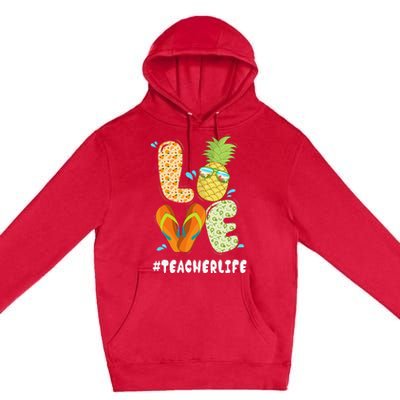 Hashtag TeacherLife Teacher Life Summer Pineapple Loves Premium Pullover Hoodie