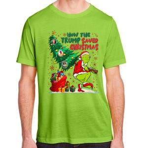 How The Trump Saved Christmas Funny Trump Christmas 2024 Adult ChromaSoft Performance T-Shirt