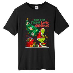 How The Trump Saved Christmas Funny Trump Christmas 2024 Tall Fusion ChromaSoft Performance T-Shirt