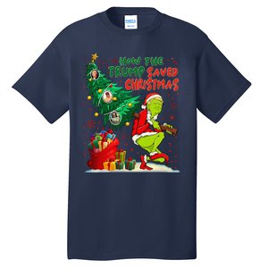 How The Trump Saved Christmas Funny Trump Christmas 2024 Tall T-Shirt