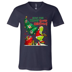 How The Trump Saved Christmas Funny Trump Christmas 2024 V-Neck T-Shirt