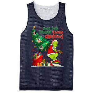 How The Trump Saved Christmas Funny Trump Christmas 2024 Mesh Reversible Basketball Jersey Tank