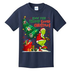 How The Trump Saved Christmas Funny Trump Christmas 2024 Kids T-Shirt