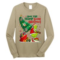 How The Trump Saved Christmas Funny Trump Christmas 2024 Long Sleeve Shirt