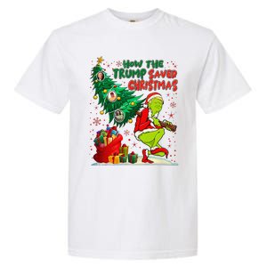 How The Trump Saved Christmas Funny Trump Christmas 2024 Garment-Dyed Heavyweight T-Shirt