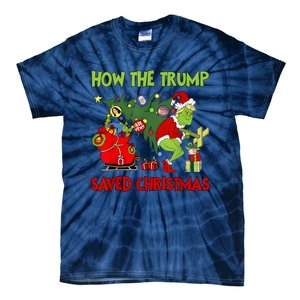 How The Trump Saved Christmas Funny Trump Christmas 2024 Tie-Dye T-Shirt