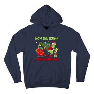 How The Trump Saved Christmas Funny Trump Christmas 2024 Tall Hoodie