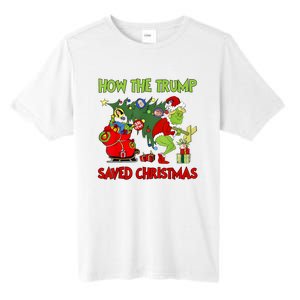 How The Trump Saved Christmas Funny Trump Christmas 2024 Tall Fusion ChromaSoft Performance T-Shirt