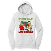 How The Trump Saved Christmas Funny Trump Christmas 2024 Women's Pullover Hoodie