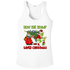 How The Trump Saved Christmas Funny Trump Christmas 2024 Ladies PosiCharge Competitor Racerback Tank