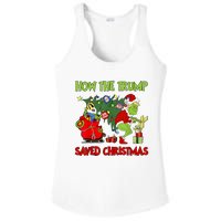 How The Trump Saved Christmas Funny Trump Christmas 2024 Ladies PosiCharge Competitor Racerback Tank