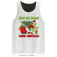 How The Trump Saved Christmas Funny Trump Christmas 2024 Mesh Reversible Basketball Jersey Tank