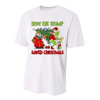 How The Trump Saved Christmas Funny Trump Christmas 2024 Performance Sprint T-Shirt