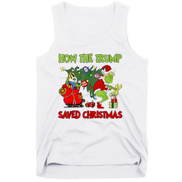 How The Trump Saved Christmas Funny Trump Christmas 2024 Tank Top