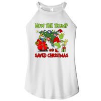 How The Trump Saved Christmas Funny Trump Christmas 2024 Women's Perfect Tri Rocker Tank