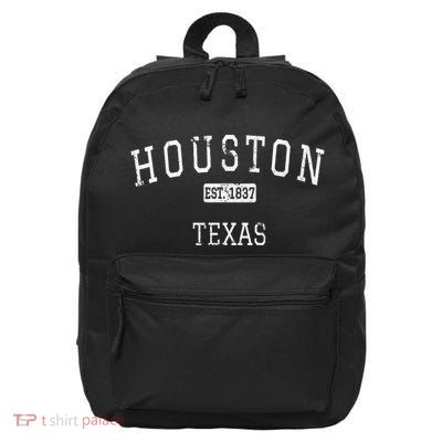 Houston Texas TX Vintage 16 in Basic Backpack