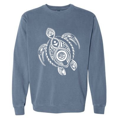 Hawaiian Turtle Tribal Art Garment-Dyed Sweatshirt