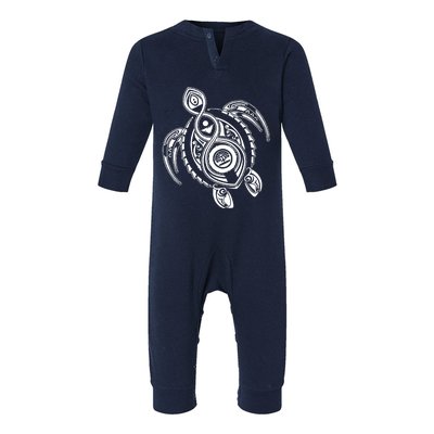 Hawaiian Turtle Tribal Art Infant Fleece One Piece